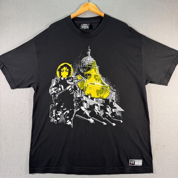WWE John Morrison Authentic Wear T-Shirt Mens‎ XL Black Logo Graphic Wrestling - Picture 1 of 11